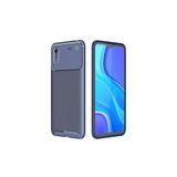 Nezih Case Xiaomi Redmi 9A ile Uyumlu Kamera Korumalı, Karbon Tasarım, Silikon Kılıf, Lacivert