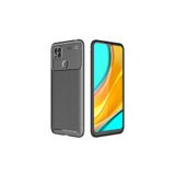 Nezih Case Xiaomi Redmi 9c ile Uyumlu Carbon Tasarım Silikon Kılıf, Siyah