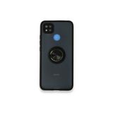 Nezih Case Xiaomi Redmi 9C Uyumlu Yüzüklü Standlı Silikon Kılıf, Siyah