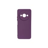 Nezih Case Xiaomi Redmi A3 4G 2024 ile Uyumlu, Kamera Korumalı, Mat Renkli, Soft Silikon Kılıf, Mor