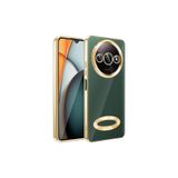 Nezih Case Xiaomi Redmi A3 4G 2024 ile Uyumlu, Kamera Korumalı, Renkli Köşeli, Şeffaf Silikon Kılıf, Gold