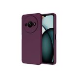 Nezih Case Xiaomi Redmi A3 4G 2024 ile Uyumlu Kılıf, Kamera Korumalı, Kadife İç Yüzeyli, Silikon Kapak, Koyu Mor