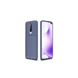 Nezih Case Xiaomi Redmi K30 ile Uyumlu Kamera Korumalı, Karbon Tasarım, Silikon Kılıf, Lacivert