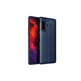 Nezih Case Xiaomi Redmi K40 Gaming ile Uyumlu, Deri Görünüm Silikon Kılıf, Lacivert