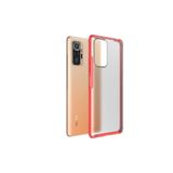 Nezih Case Xiaomi Redmi Note 10 Pro Uyumlu Renkli Kenarlı Silikon Kılıf, Kırmızı
