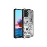 Nezih Case Xiaomi Redmi Note 10 Uyumlu Aynalı Desenli Kamera Korumalı Parlak Kapak Kılıf, Seyahat