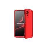 Nezih Case Xiaomi Redmi Note 10 Uyumlu Sert Silikon Kılıf, Mat Görünüm Ultra İnce, Kırmızı