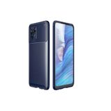 Nezih Case Xiaomi Redmi Note 10 Uyumlu, Silikon Kılıf, Karbon Tasarım, Lacivert