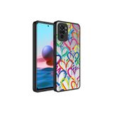 Nezih Case Xiaomi Redmi Note 10s ile Uyumlu Aynalı Desenli Kamera Korumalı Parlak Kapak Kılıf, Kalp