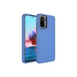Nezih Case Xiaomi Redmi Note 10s ile Uyumlu Metal Çerçeve Hassas Buton Tasarımlı Renkli İçi Kadife Kılıf Kapak, Lavender Gray
