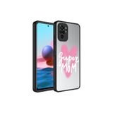 Nezih Case Xiaomi Redmi Note 10s Uyumlu Aynalı Desenli Kamera Korumalı Parlak Kapak Kılıf, Süper Anne