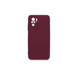 Nezih Case Xiaomi Redmi Note 10s Uyumlu Kadife İç Yüzeyli Silikon Kılıf, Koyu Mor