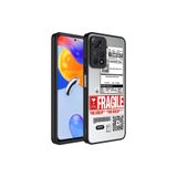 Nezih Case Xiaomi Redmi Note 11 Pro 5G ile Uyumlu Aynalı Desenli Kamera Korumalı Parlak Kapak Kılıf, Fragile