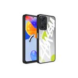 Nezih Case Xiaomi Redmi Note 11 Pro 5G ile Uyumlu Aynalı Desenli Kamera Korumalı Parlak Kapak Kılıf, Yazı
