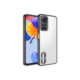 Nezih Case Xiaomi Redmi Note 11 Pro 5G ile Uyumlu, Şeffaf Kamera Korumalı, Renkli Köşeli, TPU Silikon Kılıf, Siyah