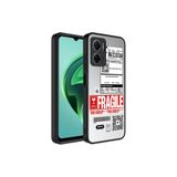 Nezih Case Xiaomi Redmi Note 11e Uyumlu Aynalı Desenli Kamera Korumalı Parlak Kapak Kılıf, Fragile