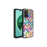 Nezih Case Xiaomi Redmi Note 11e Uyumlu Aynalı Desenli Kamera Korumalı Parlak Kapak Kılıf, Kalp