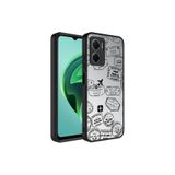 Nezih Case Xiaomi Redmi Note 11e Uyumlu Aynalı Desenli Kamera Korumalı Parlak Kapak Kılıf, Seyahat