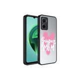 Nezih Case Xiaomi Redmi Note 11e Uyumlu Aynalı Desenli Kamera Korumalı Parlak Kapak Kılıf, Süper Anne