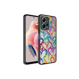 Nezih Case Xiaomi Redmi Note 12 4G ile Uyumlu Aynalı Desenli Kamera Korumalı Parlak Kapak Kılıf, Kalp