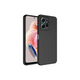 Nezih Case Xiaomi Redmi Note 12 4G ile Uyumlu Kılıf, Kamera Korumalı, Kadife İç Yüzeyli, Silikon Kapak, Siyah
