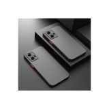 Nezih Case Xiaomi Redmi Note 12 4G ile Uyumlu Kılıf, Kamera Korumalı, Renkli Kenarlı, Mat Silikon, Siyah