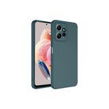 Nezih Case Xiaomi Redmi Note 12 4G ile Uyumlu Kılıf, Lansman Kadife İç Yüzeyli, Silikon Kapak, Koyu Yeşil