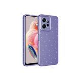 Nezih Case Xiaomi Redmi Note 12 4G ile Uyumlu Simli Kamera Korumalı Koton Kılıf, Mor