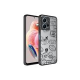 Nezih Case Xiaomi Redmi Note 12 4G Uyumlu Aynalı Desenli Kamera Korumalı Parlak Kapak Kılıf, Seyahat