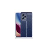 Nezih Case Xiaomi Redmi Note 12 5G ile Uyumlu Deri Görünümlü Dikiş Desenli Kamera Korumalı Kılıf, Lacivert
