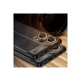 Nezih Case Xiaomi Redmi Note 12 5G ile Uyumlu, Deri Görünümlü, Dikiş Desenli, Kamera Korumalı Kılıf, Siyah