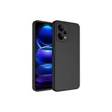 Nezih Case Xiaomi Redmi Note 12 5G ile Uyumlu Kılıf, Kamera Korumalı, Kadife İç Yüzeyli, Silikon Kapak, Siyah