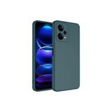 Nezih Case Xiaomi Redmi Note 12 5G ile Uyumlu Kılıf, Kamera Korumalı, Lansman Kadife İç Yüzeyli, Silikon Kapak, Koyu Yeşil