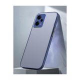 Nezih Case Xiaomi Redmi Note 12 5G ile Uyumlu Renkli Kenarlı Mat Silikon Kılıf, Lacivert