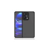 Nezih Case Xiaomi Redmi Note 12 5G ile Uyumlu Renkli Kenarlı Mat Silikon Kılıf, Siyah