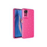 Nezih Case Xiaomi Redmi Note 12 Pro 4G Uyumlu Simli Kamera Korumalı Koton Kılıf, Pembe Koyu