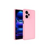 Nezih Case Xiaomi Redmi Note 12 Pro Plus 5G ile Uyumlu Kılıf, Kamera Korumalı, Kadife İç Yüzeyli, Silikon, Pembe