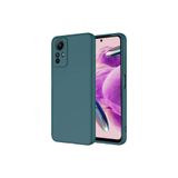 Nezih Case Xiaomi Redmi Note 12S Kılıf, Kamera Korumalı, Kadife İç Yüzeyli, Silikon, Koyu Yeşil