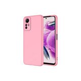 Nezih Case Xiaomi Redmi Note 12S Kılıf, Kamera Korumalı, Kadife İç Yüzeyli, Silikon, Pembe