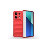 Nezih Case Xiaomi Redmi Note 13 4G ile Uyumlu Esnek Oyuklu Arka Yüzey Tasarımlı Silikon Kapak Kılıf, Kırmızı