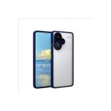 Nezih Case Xiaomi Redmi Note 13 5G ile Uyumlu Kılıf, Kamera Korumalı, Renkli Kenarlı, Mat Silikon, Lacivert