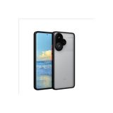 Nezih Case Xiaomi Redmi Note 13 5G Uyumlu Kılıf, Kamera Korumalı, Renkli Kenarlı, Mat Silikon, Siyah