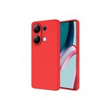 Nezih Case Xiaomi Redmi Note 13 Pro 4G ile Uyumlu Kılıf, Kamera Korumalı, Kadife İç Yüzeyli, Silikon Kapak, Kırmızı