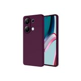 Nezih Case Xiaomi Redmi Note 13 Pro 4G ile Uyumlu Kılıf, Kamera Korumalı, Kadife İç Yüzeyli, Silikon Kapak, Koyu Mor