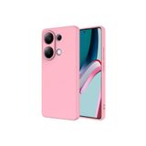 Nezih Case Xiaomi Redmi Note 13 Pro 4G ile Uyumlu Kılıf, Kamera Korumalı, Kadife İç Yüzeyli, Silikon Kapak, Pembe