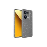 Nezih Case Xiaomi Redmi Note 13 Pro 4G ile Uyumlu Kılıf, Kamera Korumalı, Simli, Gri
