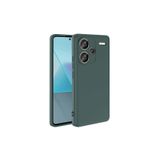 Nezih Case Xiaomi Redmi Note 13 Pro Plus 5G Uyumlu Kadife İç Yüzeyli Silikon Kılıf, Koyu Yeşil
