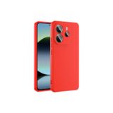 Nezih Case Xiaomi Redmi Note 14 4G ile Uyumlu Kamera Korumalı, Kadife İç Yüzey, Silikon Kılıf, Kırmızı