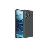 Nezih Case Xiaomi Redmi Note 14 4G Uyumlu Kamera Korumalı Kartlık Hazneli Silikon Kapak Kılıf, Gri