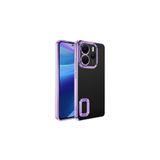Nezih Case Xiaomi Redmi Note 14 4G Uyumlu, Renkli Şeffaf Kamera Korumalı, Silikon Luxury Kapak Kılıf, Lila